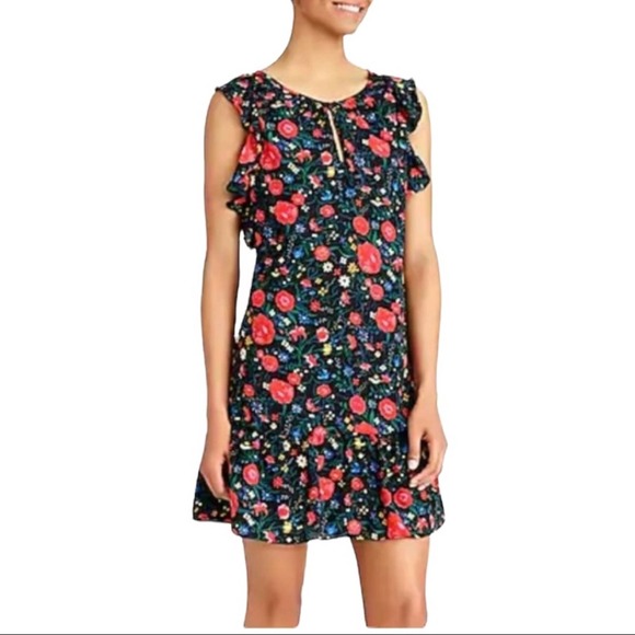 J. CREW Printed Flutter Floral Dress - Picture 2 of 11